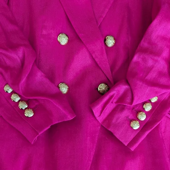NWOT Veronica Beard Hirsh Pink Dickey Jacket Blazer Size 6 Celebrity Linen - Picture 12 of 16